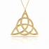 Triquetra Gümüş Kolye - Altın