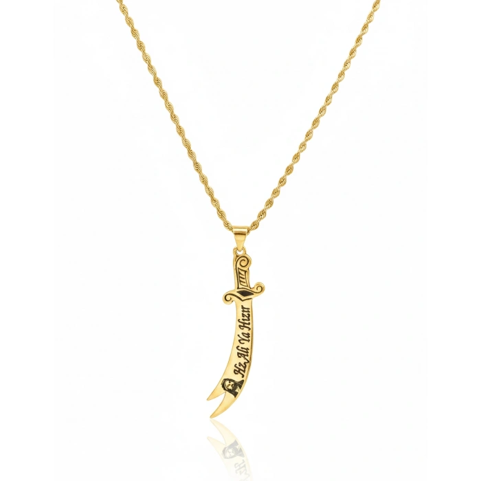 Hz.Ali Zülfikar Gümüş Kolye - Altın