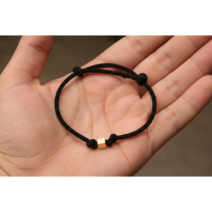 Tek Küp Altın İpli Bileklik - Altın