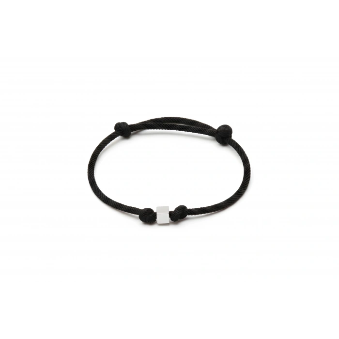 Tek Küp Altın İpli Bileklik - Beyaz