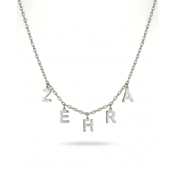 Sallantılı İsim Gümüş Kolye - Gümüş