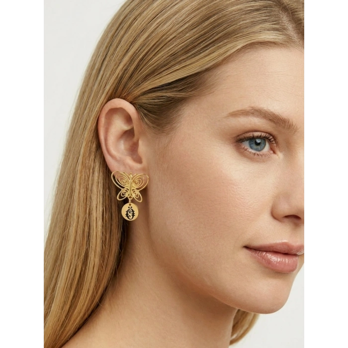 Füsun Model Nostaljik Gümüş Küpe - Gümüş