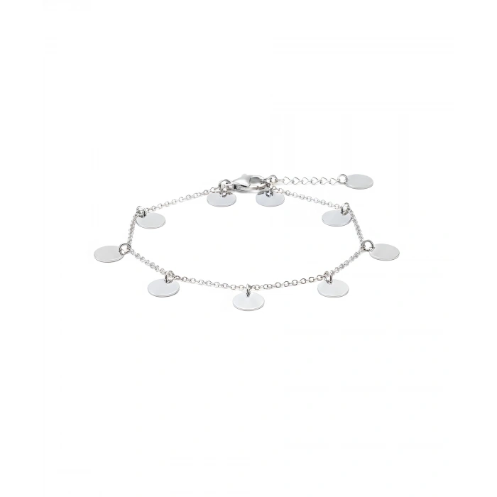 925 Ayar Gümüş Yuvarlak Halhal - Gümüş