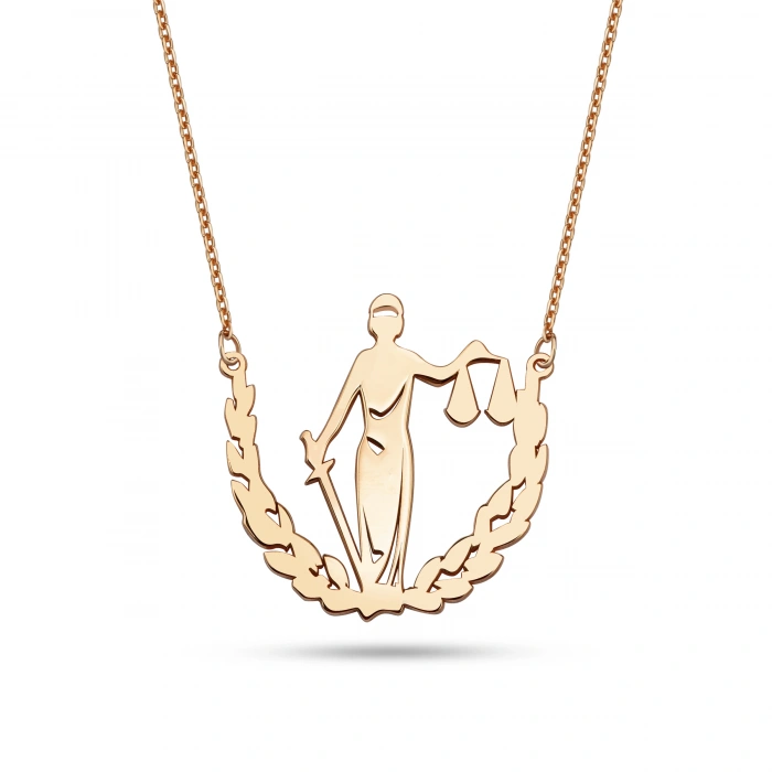 Adalet Simgesi Gümüş Kolye - Rose