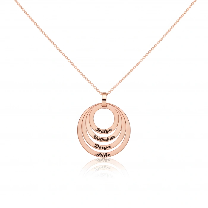 Aile Halkaları Kolye - Rose