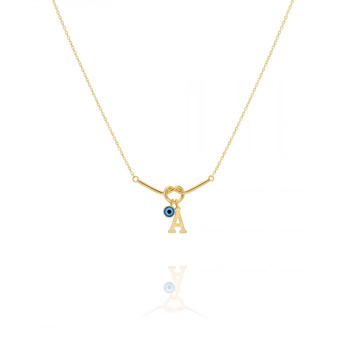 Aşk Düğümü Gümüş Kolye - Altın