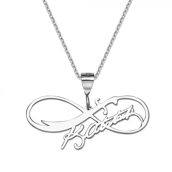 Atatürk İmzalı Zülfikar Sonsuzluk Gümüş Kolye - Gümüş