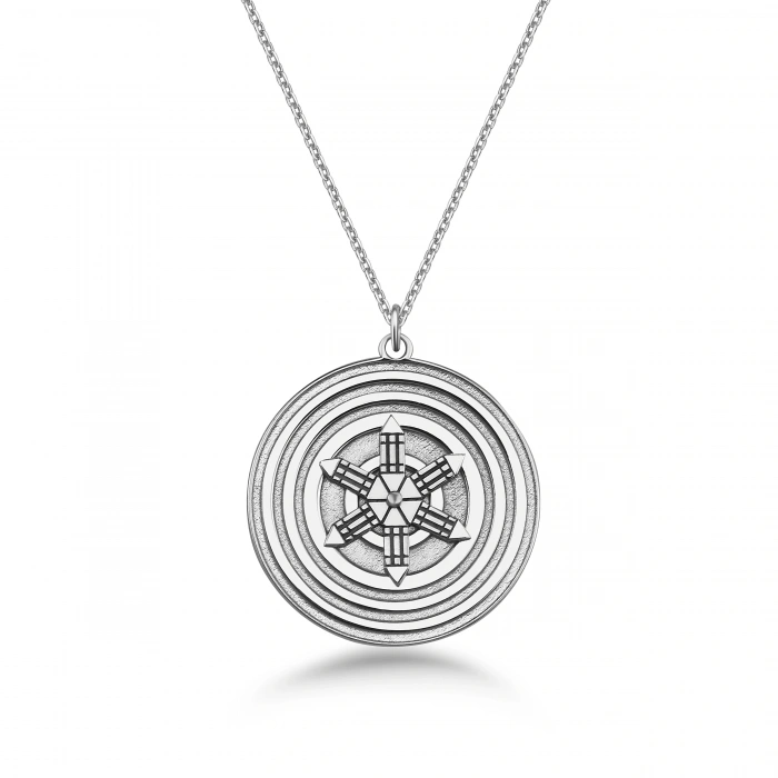 Atlantis Mandalası Gümüş Kolye