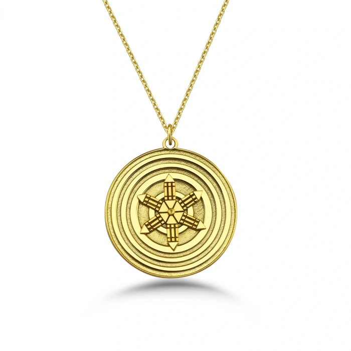 Atlantis Mandalası Gümüş Kolye