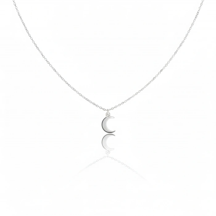 Ay Gümüş Kolye - Gümüş