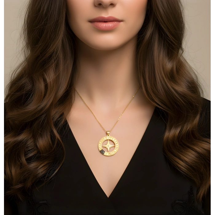 Burç Gümüş Kolye - Rose