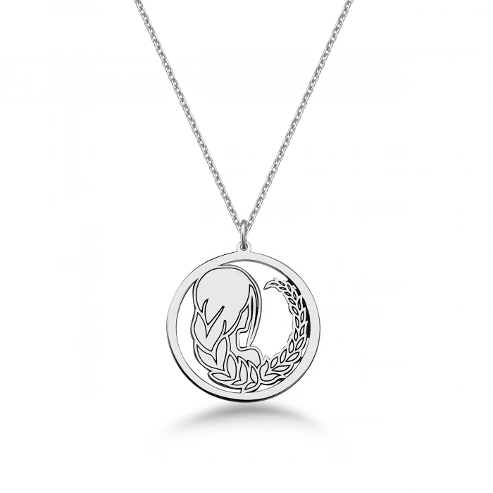 Çember Başak Burcu Gümüş Kolye - Gümüş
