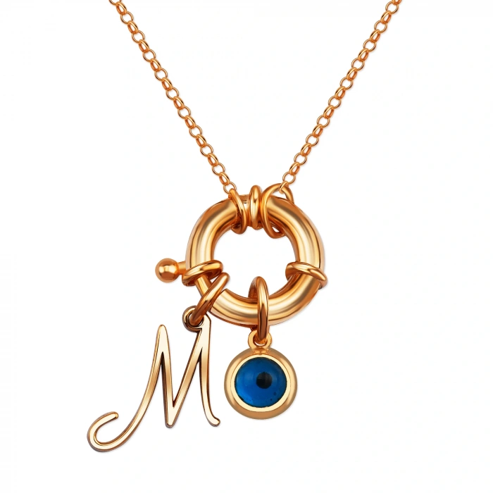 Charm Lock Harf Gümüş Kolye