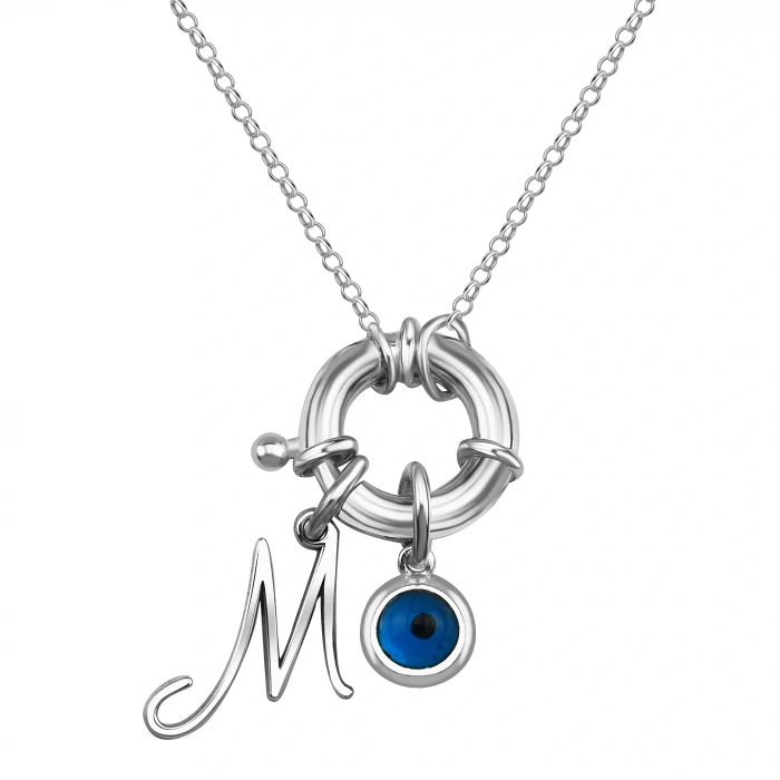 Charm Lock Harf Gümüş Kolye