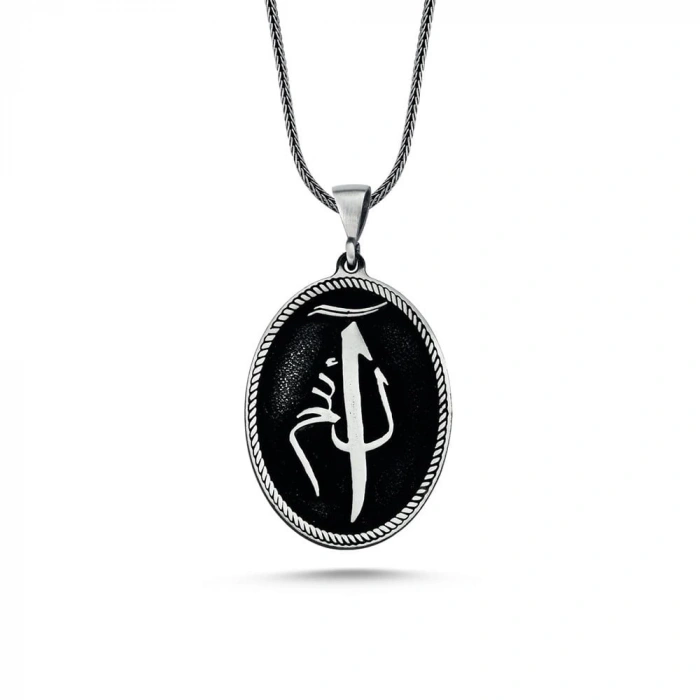 Elif Lam Mim Gümüş Kolye