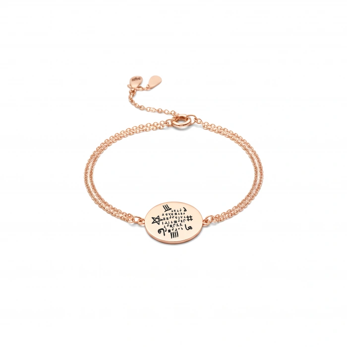 Hiçlikten Gelen Güç Gümüş Tılsım Bileklik - Rose