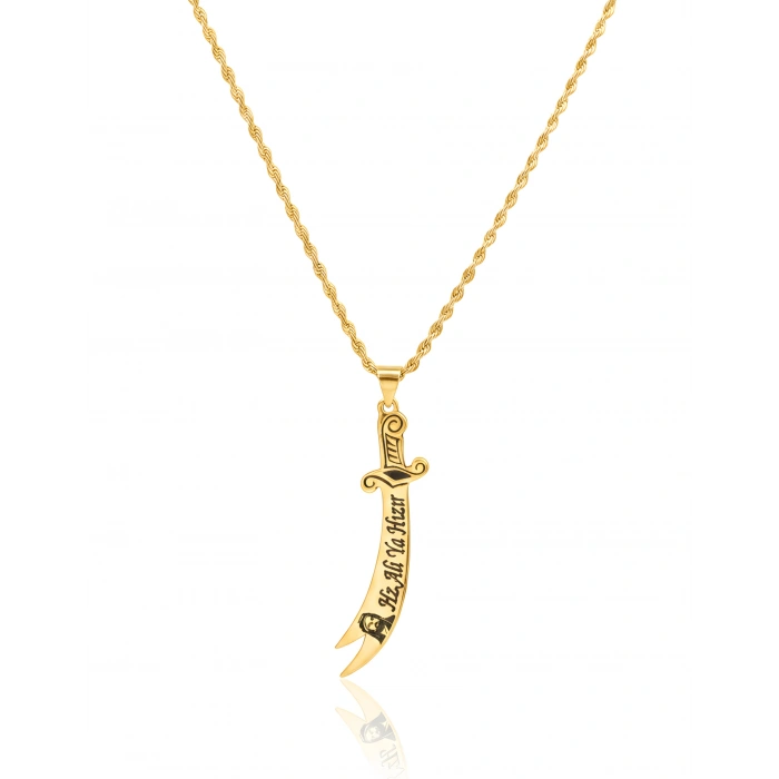 Hz.Ali Zülfikar Gümüş Kolye - Altın