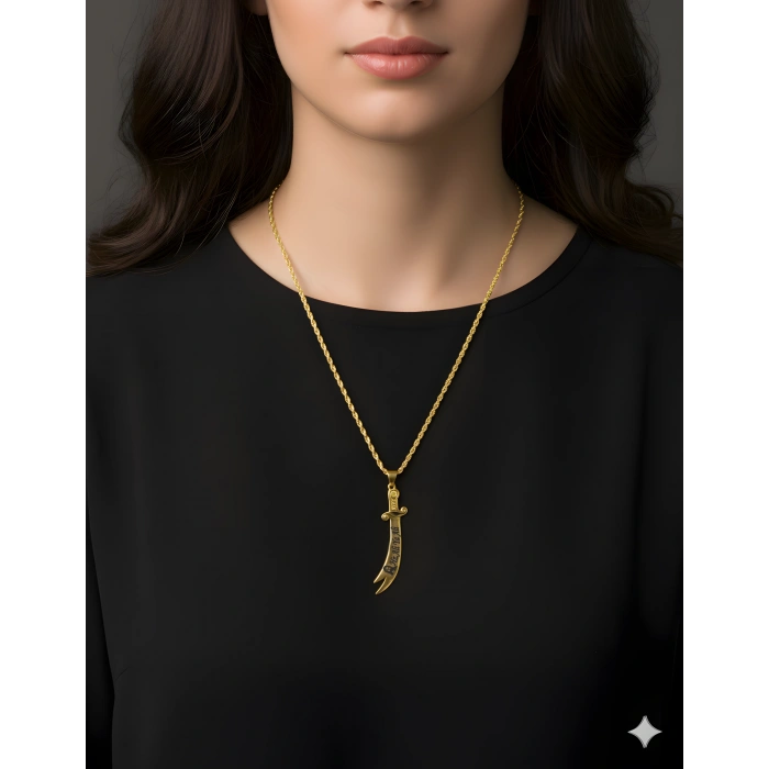 Hz.Ali Zülfikar Gümüş Kolye - Rose