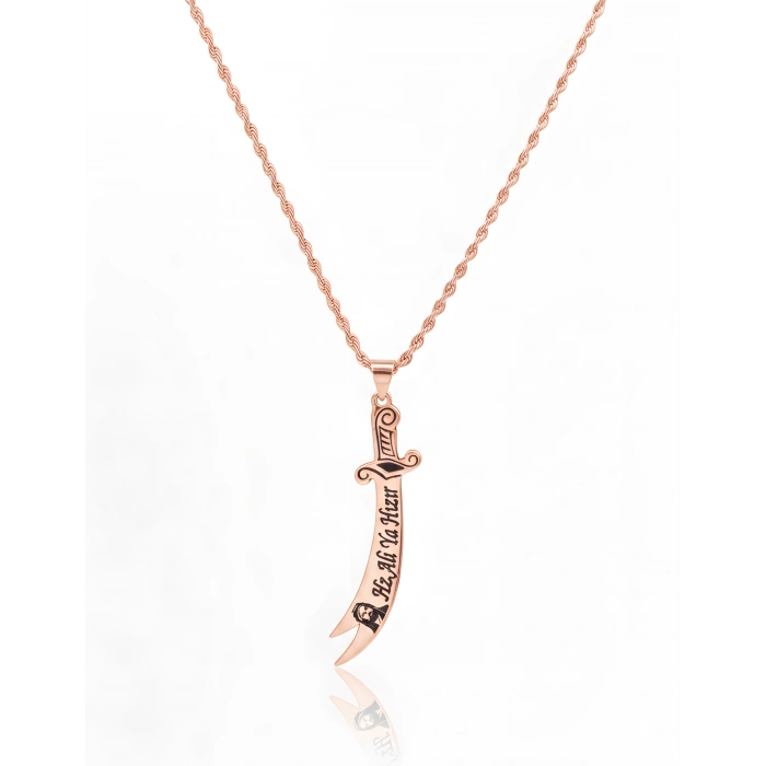 Hz.Ali Zülfikar Gümüş Kolye - Rose