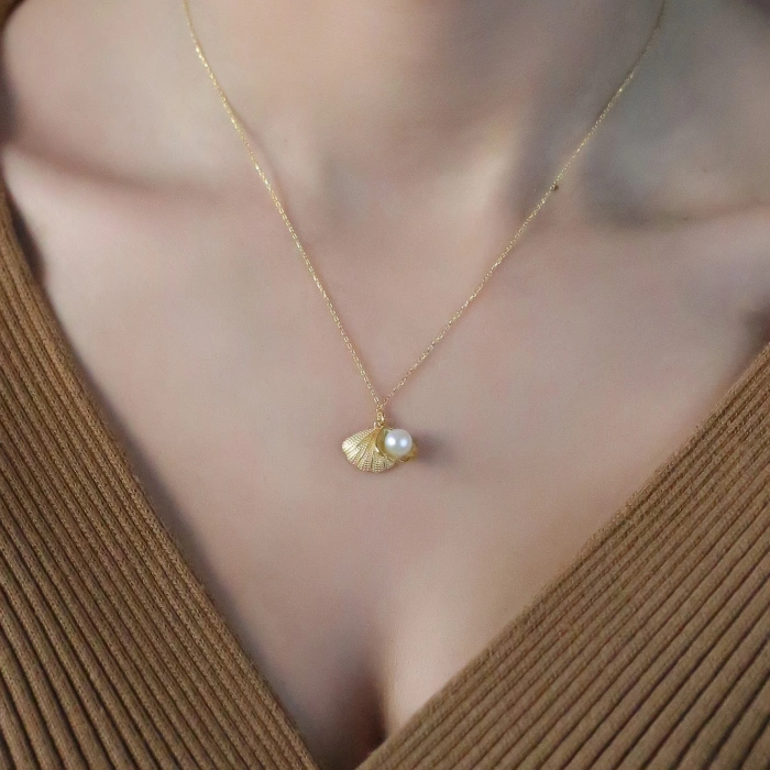 İnci Tanem Flowers Gümüş Kolye - Rose