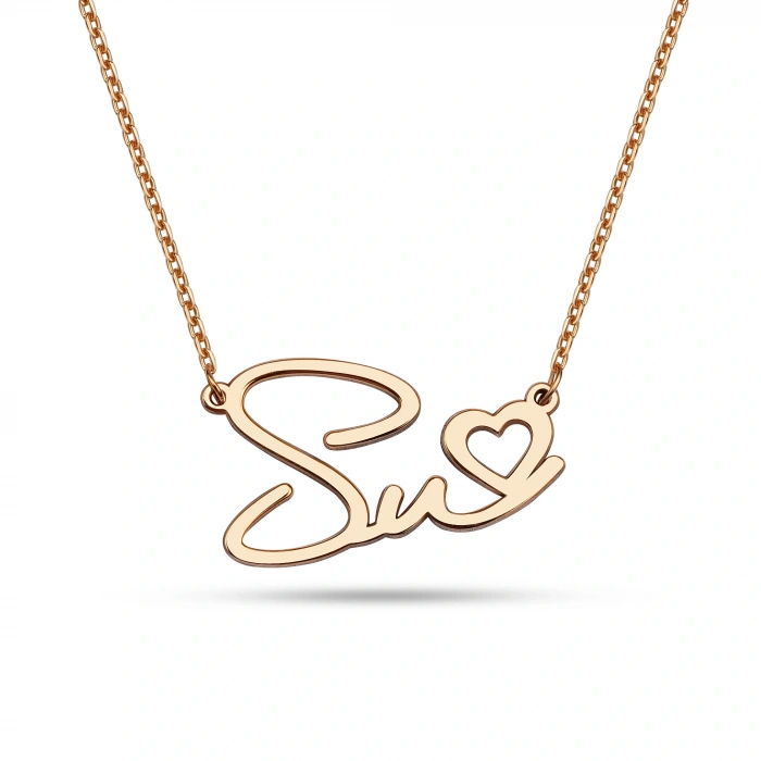 Kalbimdeki İsim Gümüş Kolye