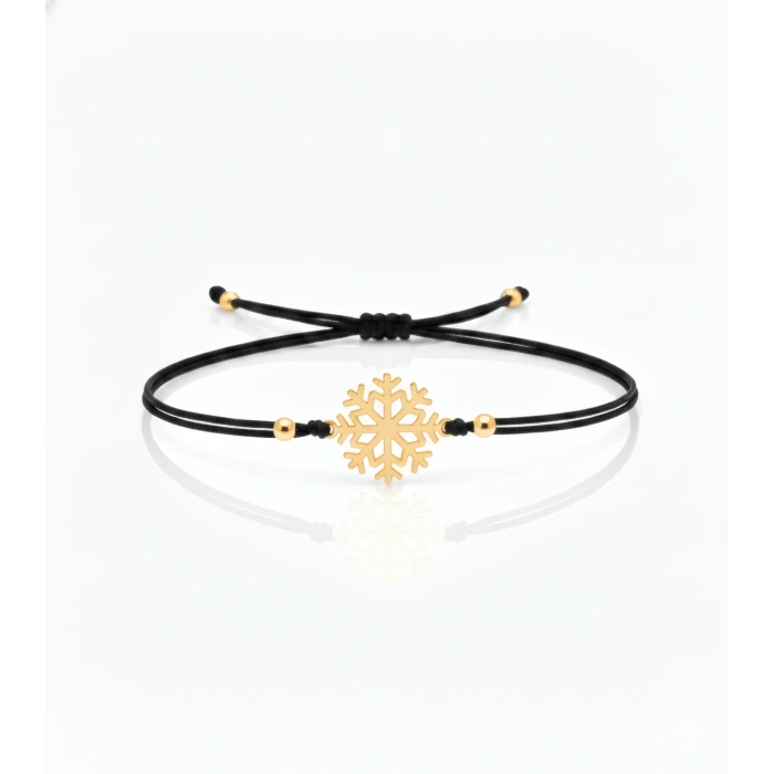 Kartanesi İpli Gümüş Bileklik - Altın