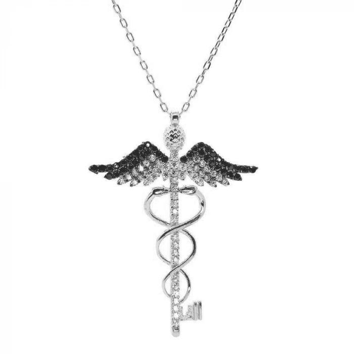 Melek Kanadı Kadüse Gümüş Kolye - Gümüş