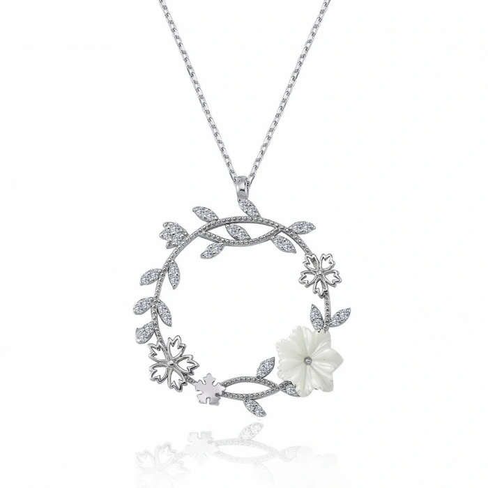 Mevsim Serenatı  Flowers Gümüş Kolye - Gümüş
