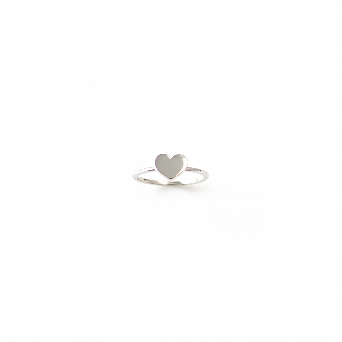 Minik Kalp Gümüş Yüzük - Gümüş