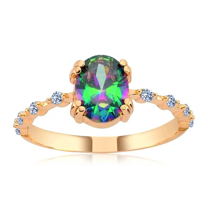 Mistik Topaz İhtişamı Gümüş Yüzük - Rose