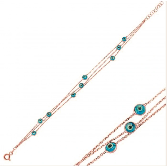 Nazar Boncuklu Bileklik - Gümüş