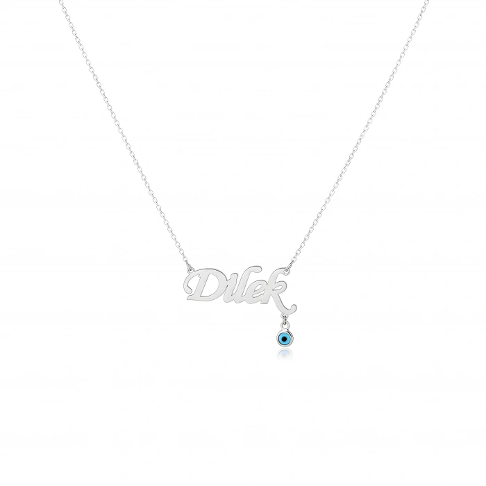 Nazarlıklı İsim Kolye - Gümüş