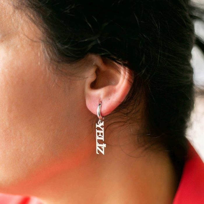 Sallantılı İsim Küpe - Rose