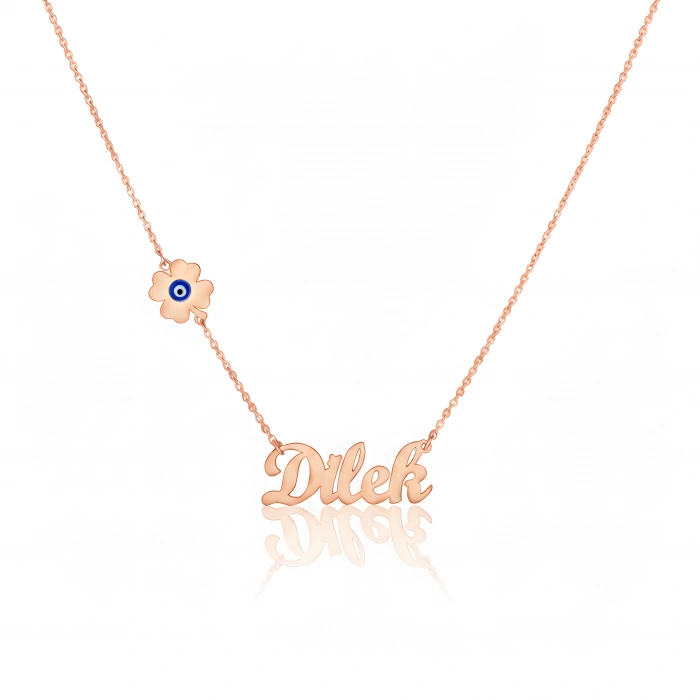 Şanslı İsim Gümüş Kolye - Rose