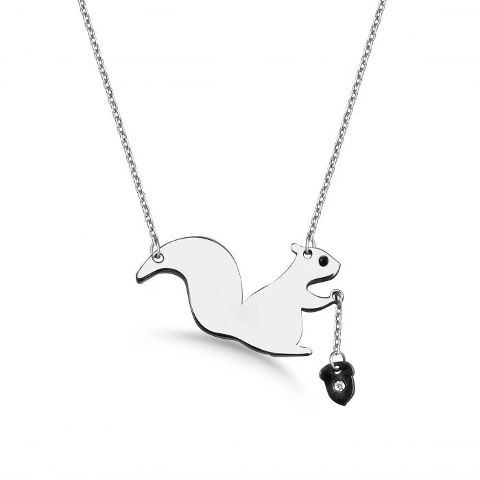 Sincap Taşlı Gümüş Kolye - Gümüş