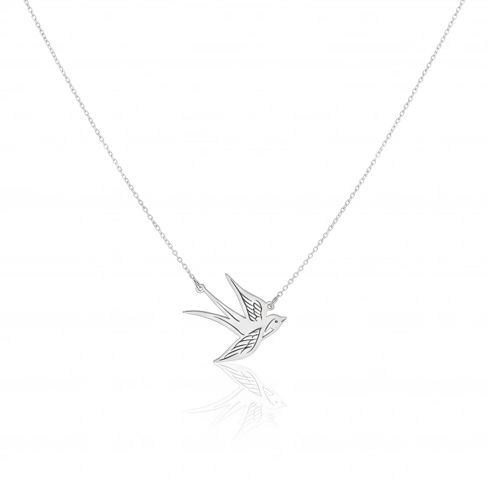 Uçan Kırlangıç Kolye - Gümüş
