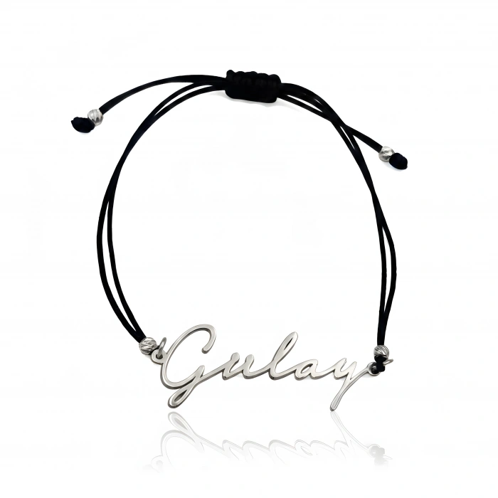 Yeni Trend Gümüş İsim Bileklik - Gümüş