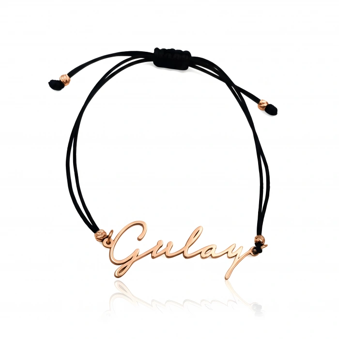 Yeni Trend Gümüş İsim Bileklik - Rose