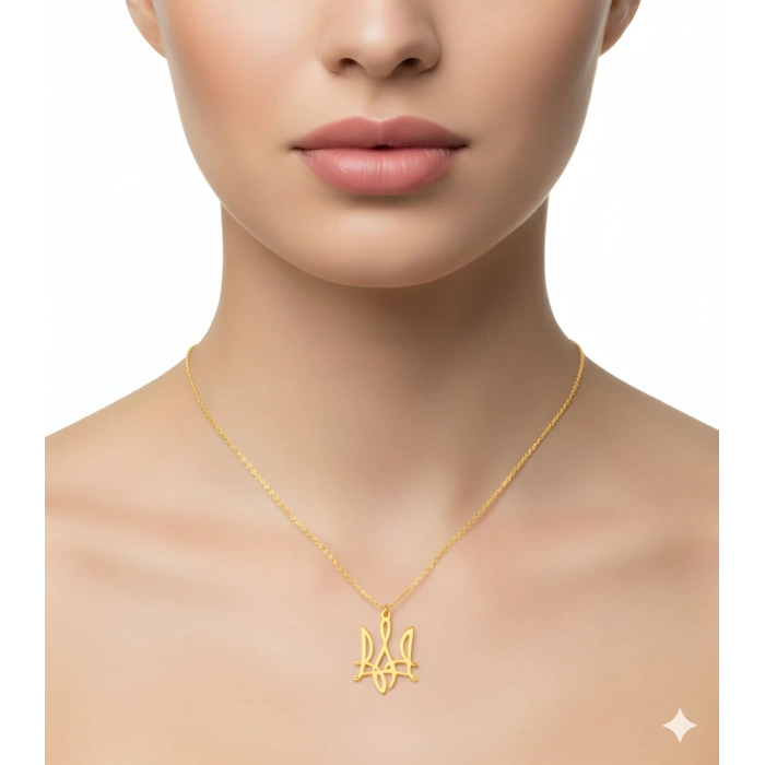 Yeni Ukrayna Ulusal Sembolü Gümüş Kolye - Rose