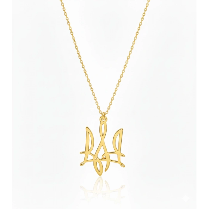 Yeni Ukrayna Ulusal Sembolü Gümüş Kolye - Rose