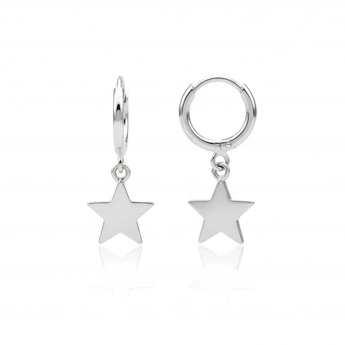 Yıldız Gümüş Küpe - Gümüş