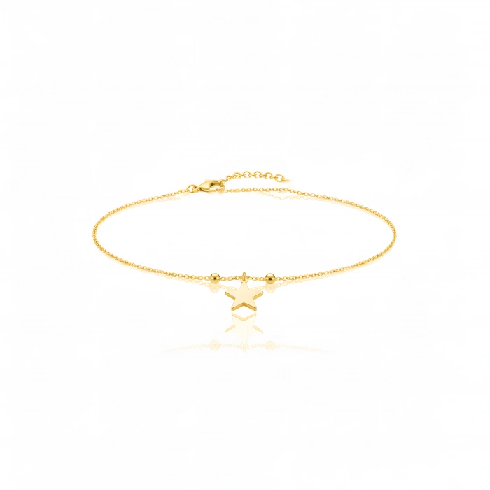 Yıldız Işıltılı Halhal - Altın