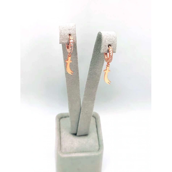 Zülfikar Taşlı Gümüş Küpe - Rose