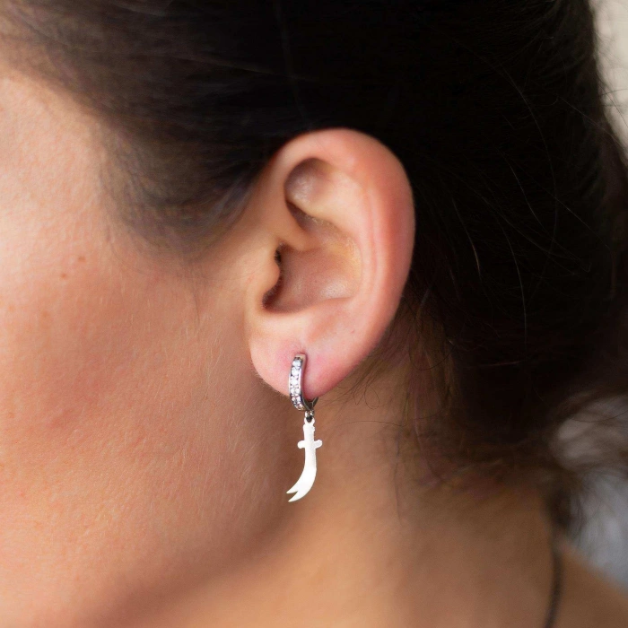 Zülfikar Taşlı Gümüş Küpe - Rose