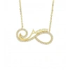 Sonsuzluk Annem Gümüş Kolye - Altın