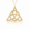Triquetra Gümüş Kolye - Altın