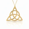 Triquetra Gümüş Kolye - Altın