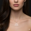 Triquetra Gümüş Kolye - Gümüş