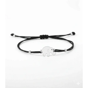 Fil İpli Gümüş Bileklik - Gümüş