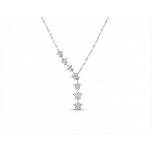 925 Ayar Gümüş Yıldızlar Kolye - Gümüş